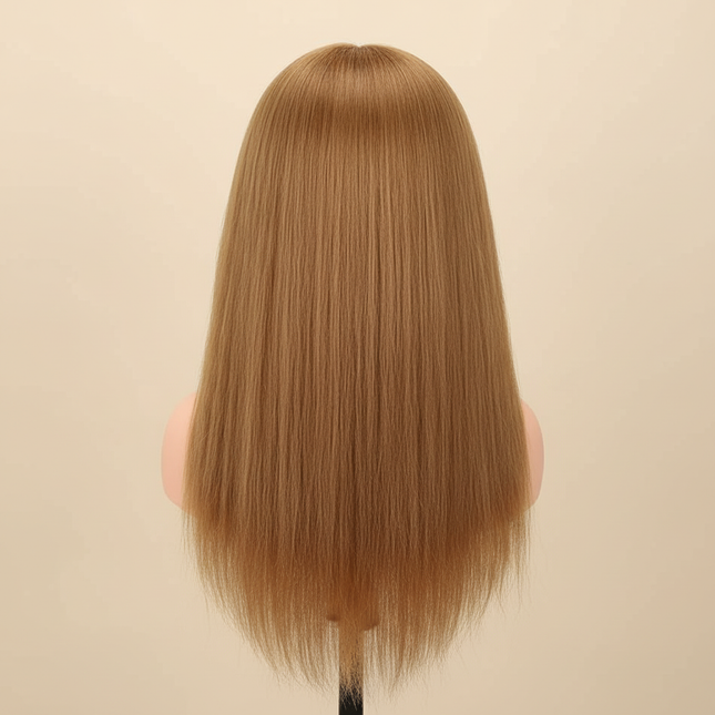 100% Human Hair Mannequin Head for Cosmetology Styling Training Practice Can Be Curled Straighten Professional Mannequin Head - gallery 1