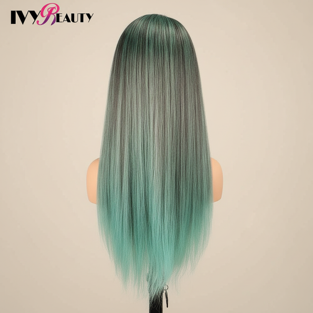 Hairdressing Doll Mannequin Head With Long Synthetic Fiber Hair 70Cm For Hairstyles Colorful Brading Dummy Doll Training Head - gallery 1