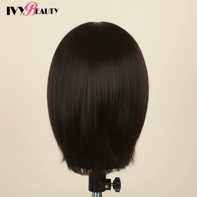 100% Real Hair Male Mannequin Head For Hairdressers Salon Hairdressing Male Training Head With Hair Beard Cutting Practice - gallery 1