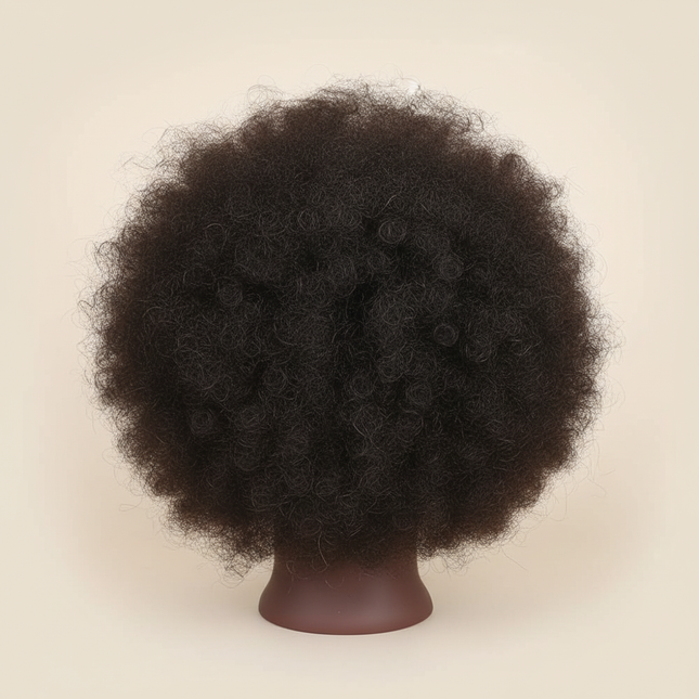 Afro Mannequin Heads With 100% Real Hair With Adjustable Tripod Hairdressing Dolls Training Head For Practice Styling Braiding - gallery 1