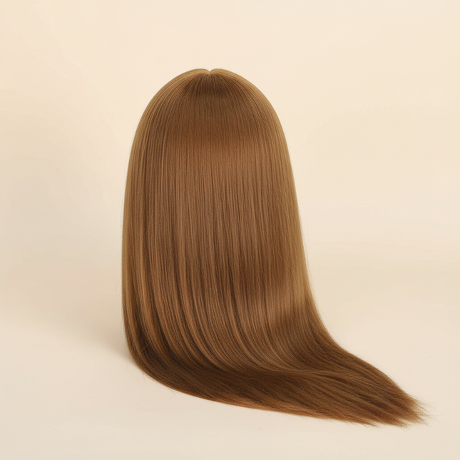 100% Real Human Hair Mannequin Head 22-24” Cosmetology Doll Head to Practice Hairstyles Manikin Head And Individual Tripod Stand - gallery 1