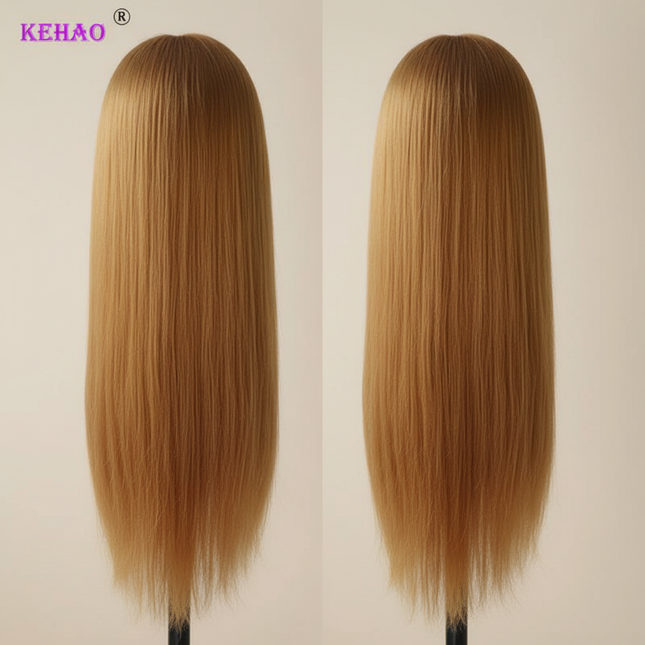 Hairdressing Hairdresser Styling Tool  60cm Straight Hair Training Mannequins Head For Makeup Hair braiding Practice Salon Head - gallery 1