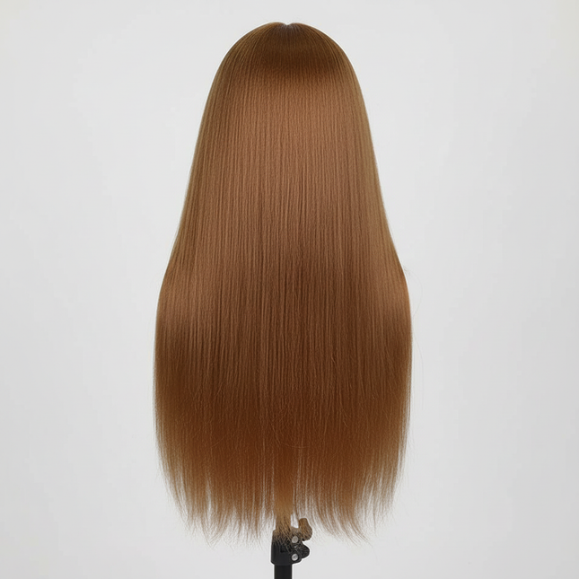 New Female Mannequin Training Doll Head With 70% Real Hair For Hairsyles Hairdressing Cosmetology Dolls Head With Stand Tripod - gallery 1