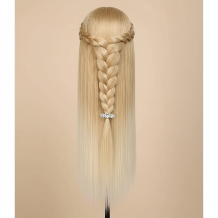 Colorful  28" Mannequin Head Hair Styling Training Braiding Manikin Cosmetology Synthetic Hair For Hairdresser,Free Clamp Hold - gallery 1