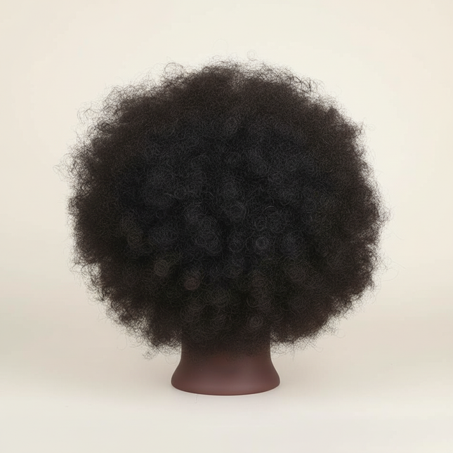 Afro Mannequin Head 8inches 100% Human Hair Traininghead Styling Head Braid Hair Dolls Head for Practicing Cornrows and Braids - gallery 1