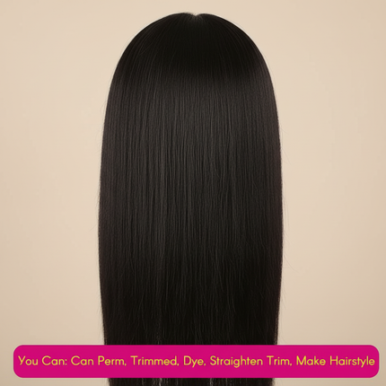Long Hair Mannequin Head with Human Hair Hairdresser Practice Training Head Cosmetology Manikin Doll Head And Wig Stand Tripod - gallery 1