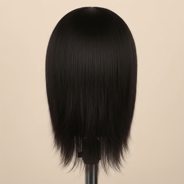 Long Hair Mannequin Head with Human Hair Hairdresser Practice Training Head Cosmetology Manikin Doll Head And Wig Stand Tripod - gallery 1