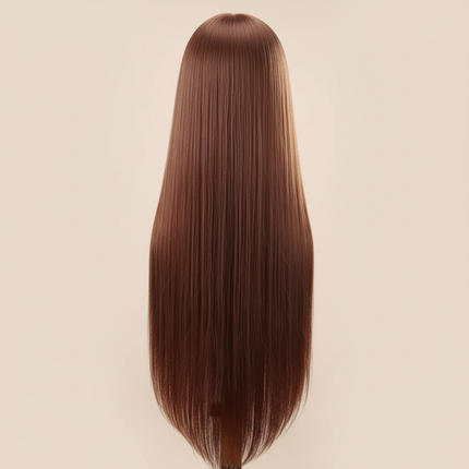 76cm Straight Hair Hairdressing Synthetic Training Mannequins Head For Makeup Hair braiding Practice Salon Head Styling Tool - gallery 1