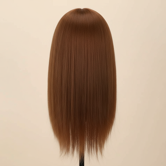 100% Human Hair Mannequin Head for Cosmetology Styling Training Practice Can Be Curled Straighten Professional Mannequin Head - gallery 1