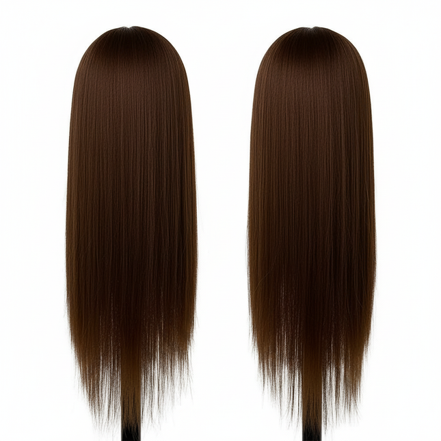 Manikin Head for Braiding Practice with 95% Human Hair | Mannequin Head for Styling, Hairdresser Training & Long Hair Doll Model - gallery 1