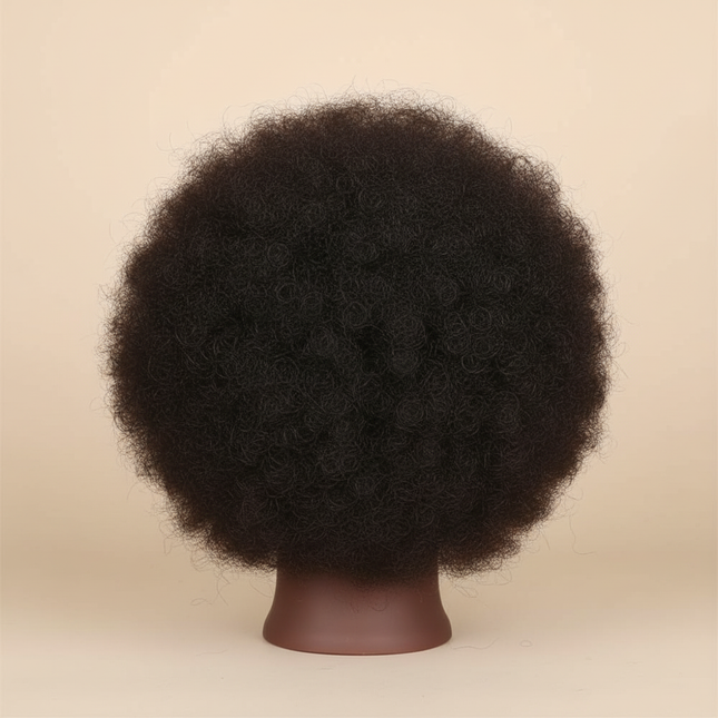 Afro Mannequin Heads With 100% Real Hair With Adjustable Tripod Hairdressing Dolls Training Head For Practice Styling Braiding - gallery 1