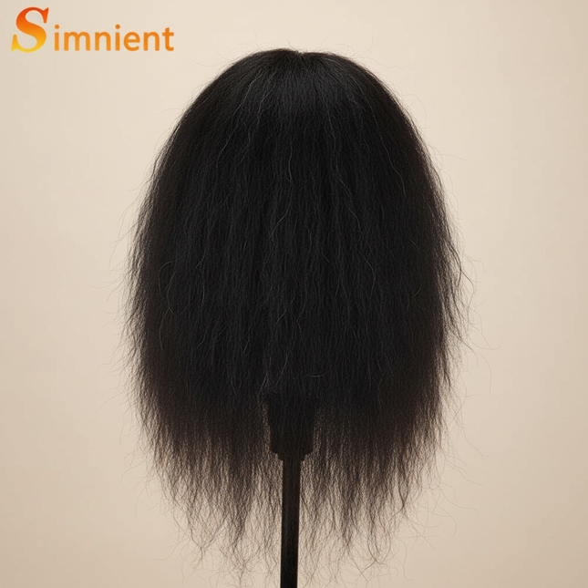 Afro Mannequin Heads for Braiding Maniquí Hair Dolls Real Human Training Hairdresser Model Natural Women's Hairdressing Kit Wigs - gallery 1