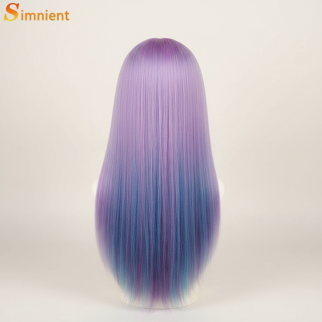 Simnient 70cm Colourful Synthetic Hair For Dolls Tress Mannequin Head For Hairstyles Hairdressing Braiding Training Dummy Doll - gallery 1