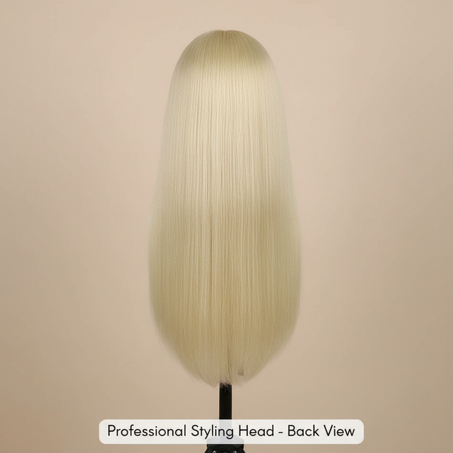New Female Mannequin Training Doll Head With 70% Real Hair For Hairsyles Hairdressing Cosmetology Dolls Head With Stand Tripod - gallery 1