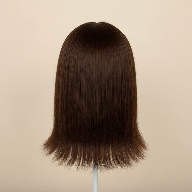 100% Human Hair Mannequin Head Natural Black Color Practice Training Model For Hairdresser Professional Can Be Ironed MUXI IDO - gallery 1