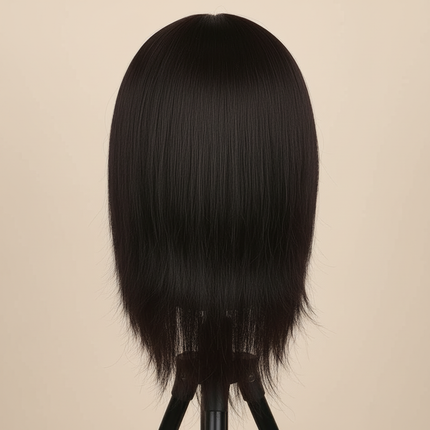 100% Human Hair Male Mannequin Head With Hair Beard Practice Manikin Hairdresser Cosmetology Training Doll Head For Hair Styling - gallery 1