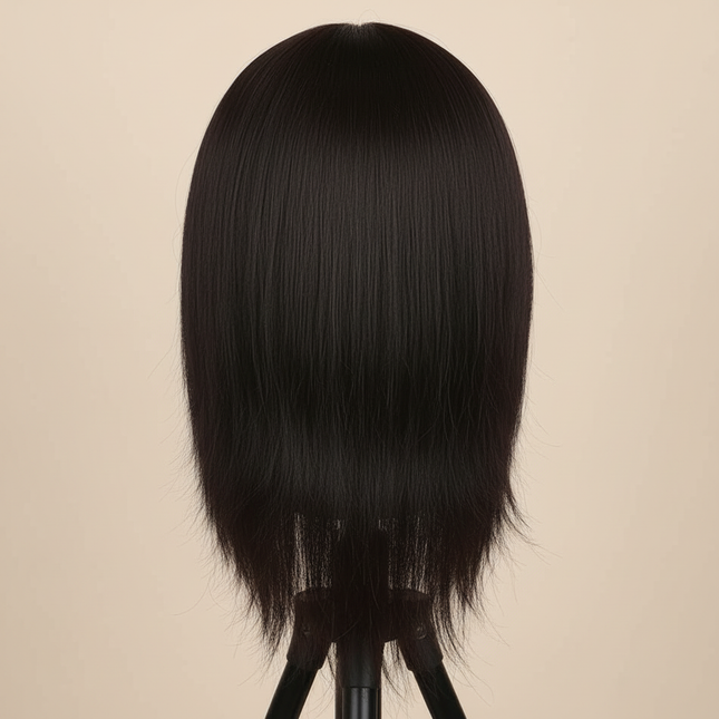 100% Human Hair Male Mannequin Head With Hair Beard Practice Manikin Hairdresser Cosmetology Training Doll Head For Hair Styling - gallery 1