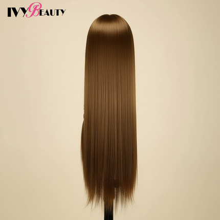 75-80cm Synthetic Hair Mannequin Dolls Head For Hair Training Styling Female Hairdressing Mannequin Head With Hair Braiding Prac - gallery 1