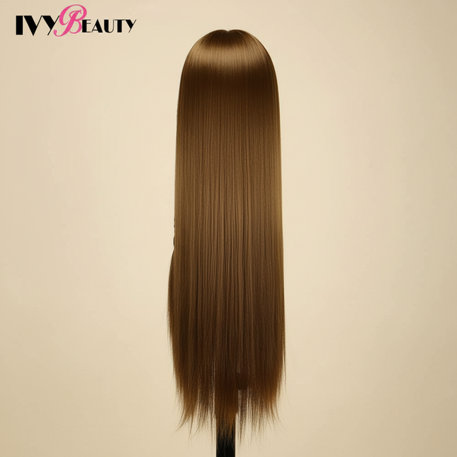 75-80cm Synthetic Hair Mannequin Dolls Head For Hair Training Styling Female Hairdressing Mannequin Head With Hair Braiding Prac - gallery 1