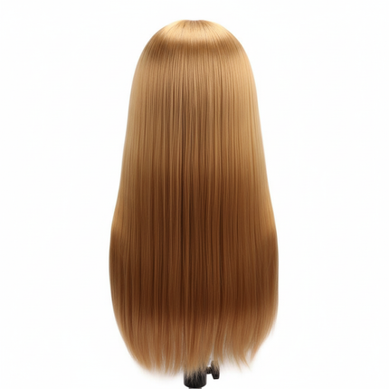 Synthetic Hair Mannequin Head Hairdresser Training Head With Stand Manikin Cosmetology Doll Head For Braiding Styling Curling - gallery 1