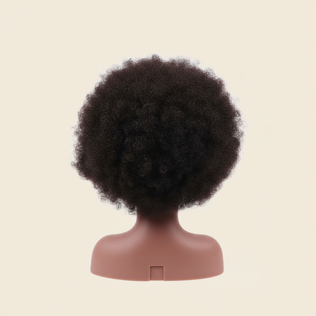 Kids Human Hair Mannequin Head With Table Clamp Training Head Kit Black Skin Afro Curly Hair Styling Doll Head For Training Hair - gallery 1