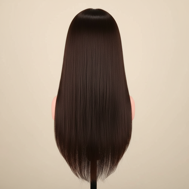 Mannequin Head 100% Synthetic Hair Hairdresser Training Head With Stand Manikin Cosmetology Doll Head For Braiding Styling - gallery 1