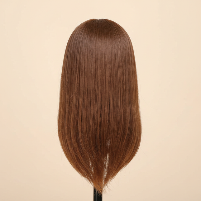 Short Black Human Hair Training Head for Professional Hairstyling Salon Hairdressing Mannequin Doll for Perm Bleaching Cutting - gallery 1