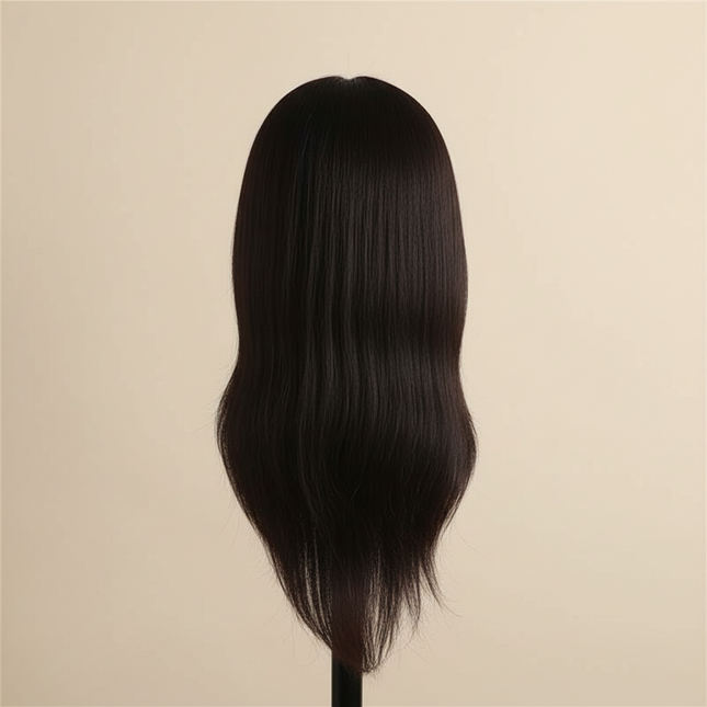 Professional Styling Head Mannequin Hairdresser Human Hair Mix Synthetic Hair Doll Head To Practice Hairstyles Wig Stand Tripod - gallery 1