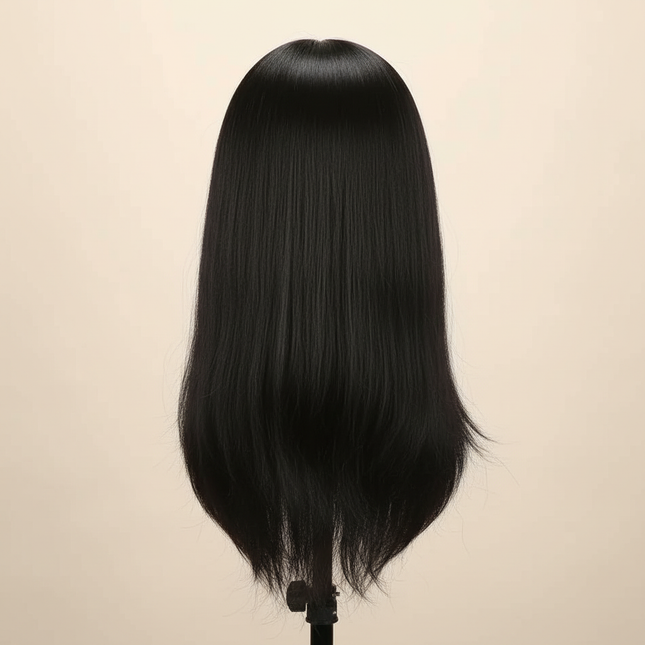 100% Real Hair Mannequin Head With Table Clamp Stand Yaki Hair Cosmetology Doll Head For Hairdresser Practice Braiding Training - gallery 1