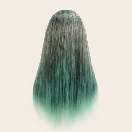 Hairdressing Doll Mannequin Head With Long Synthetic Fiber Hair 70Cm For Hairstyles Colorful Brading Dummy Doll Training Head - gallery 1