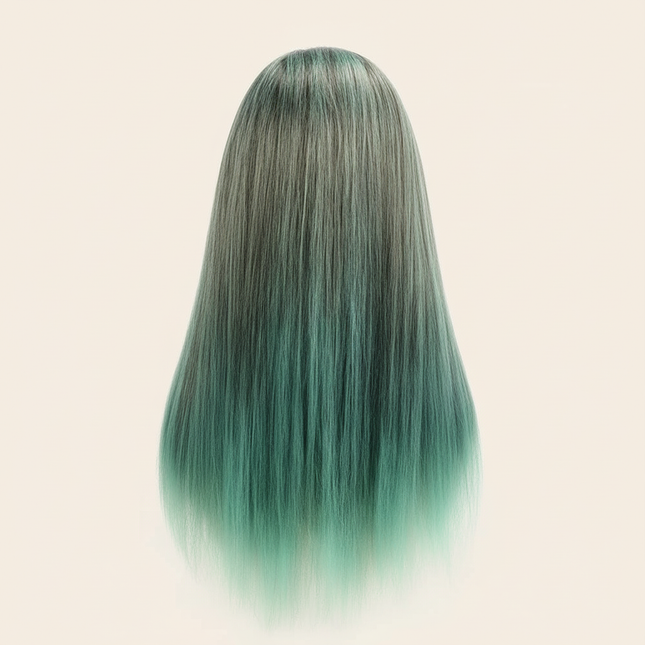 Hairdressing Doll Mannequin Head With Long Synthetic Fiber Hair 70Cm For Hairstyles Colorful Brading Dummy Doll Training Head - gallery 1