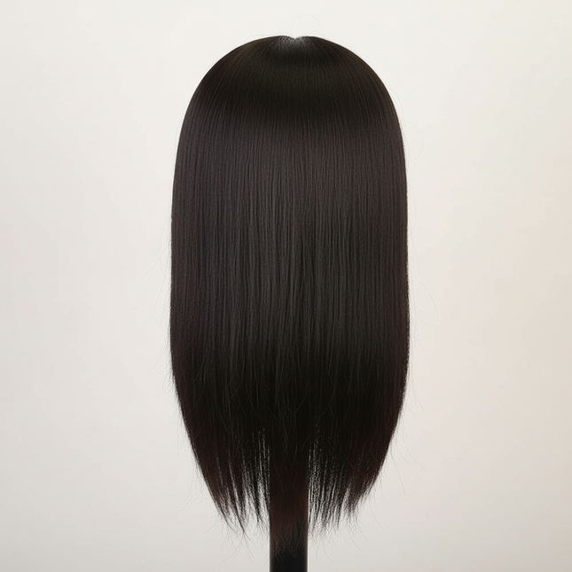 Long Hair Mannequin Head with Human Hair Hairdresser Practice Training Head Cosmetology Manikin Doll Head And Wig Stand Tripod - gallery 1