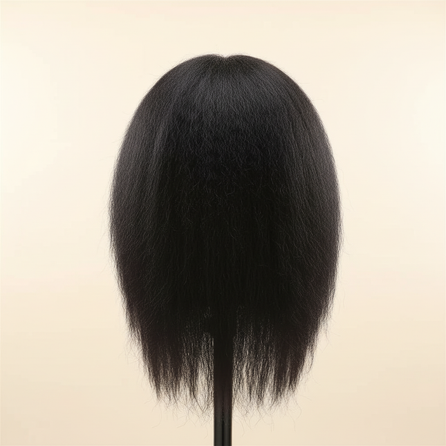 Simnient 16 Inch Mannequin Head 100% Real Human Hair for Cosmetology Manikin Doll Head Hairdresser Hairstylist Training Practice - gallery 1