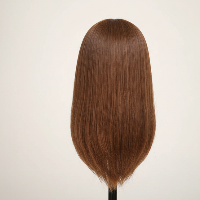 Black Short Hair Mannequin Head 100% Real Human Hair Training Doll for Hair Styling Cosmetology Manikin - gallery 1