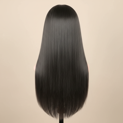 2pcs No makeup Mannequin Head Hair Styling Training Manikin Cosmetology Doll Head Synthetic Fiber Hair and stand - gallery 1