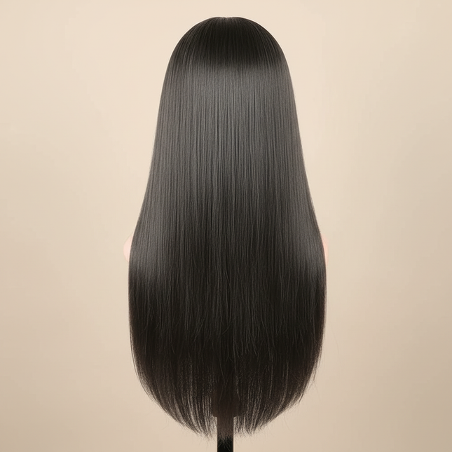 2pcs No makeup Mannequin Head Hair Styling Training Manikin Cosmetology Doll Head Synthetic Fiber Hair and stand - gallery 1
