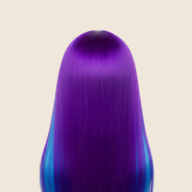 Hairdressing Doll Mannequin Head With Long Synthetic Fiber Hair 70Cm For Hairstyles Colorful Brading Dummy Doll Training Head - gallery 1