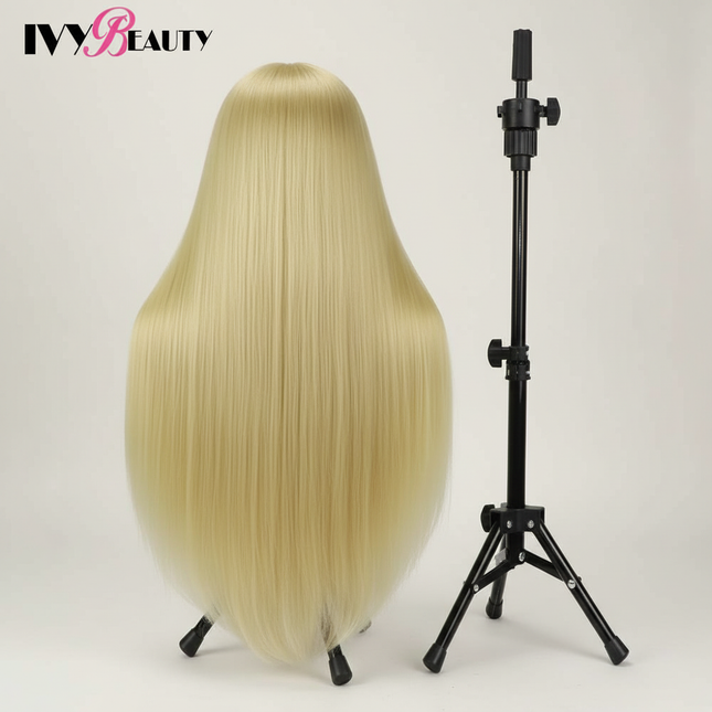 Professional Head Dolls For Hairdresser Educational Hairdressing Mannequin Training Head With Wig Stand Tipod For Wig Hair Style - gallery 1