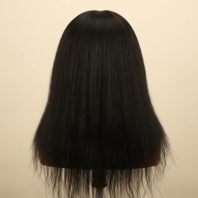 African American Mannequin Head With 100% Real Human Hair 16inch Hairdresser Training Manikin Head For Practice Styling Braiding - gallery 1