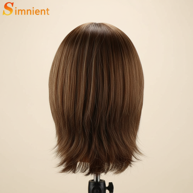 100% Human Hair Male Mannequin Head With Hair Beard Practice Manikin Hairdresser Cosmetology Training Doll Head For Hair Styling - gallery 1
