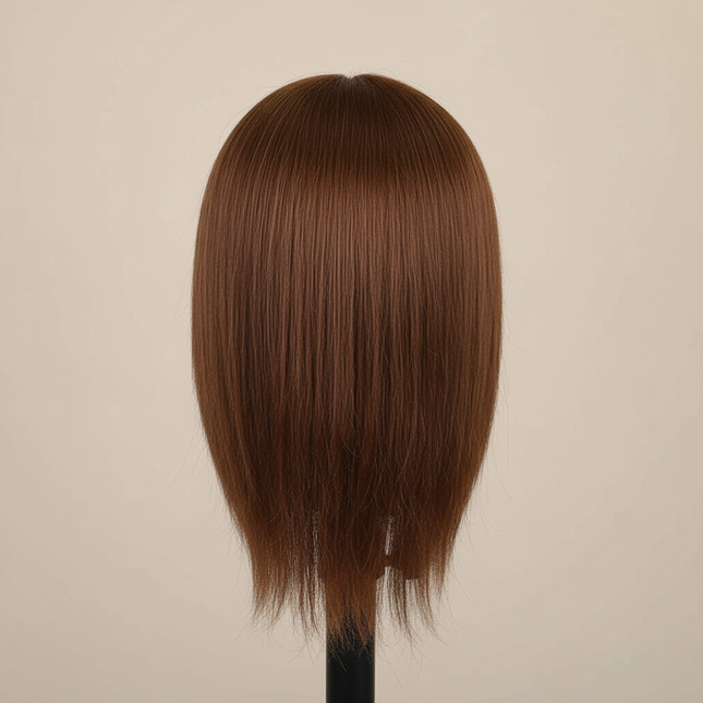 Long Hair Mannequin Head with Human Hair Hairdresser Practice Training Head Cosmetology Manikin Doll Head And Wig Stand Tripod - gallery 1