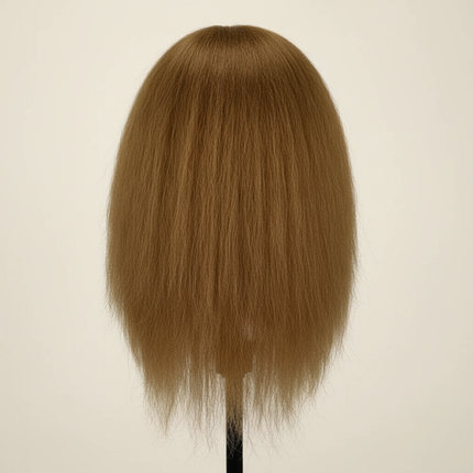 Simnient 16 Inch Mannequin Head 100% Real Human Hair for Cosmetology Manikin Doll Head Hairdresser Hairstylist Training Practice - gallery 1
