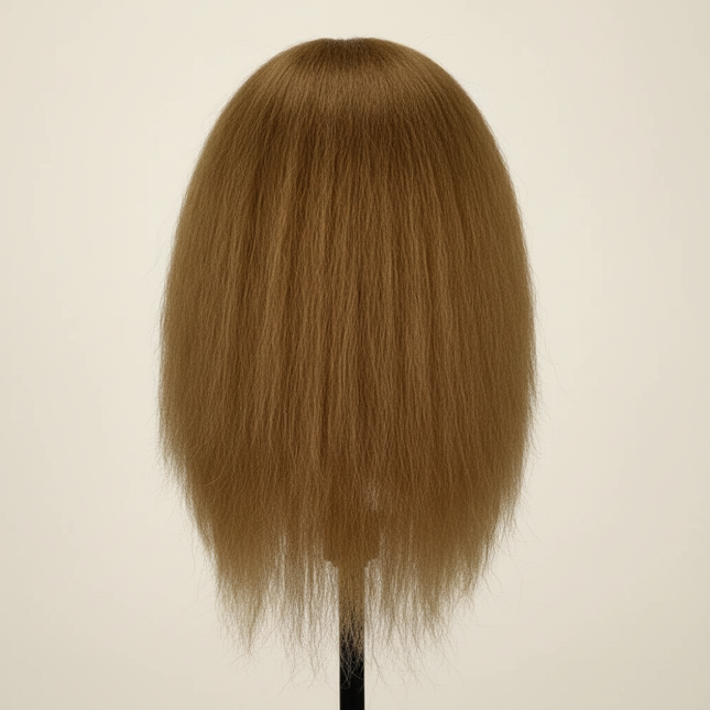 Simnient 16 Inch Mannequin Head 100% Real Human Hair for Cosmetology Manikin Doll Head Hairdresser Hairstylist Training Practice - gallery 1