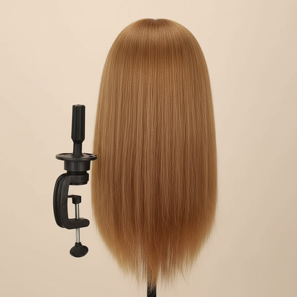 100% Human Hair Mannequin Head for Cosmetology Styling Training Practice Can Be Curled Straighten Professional Mannequin Head - gallery 1
