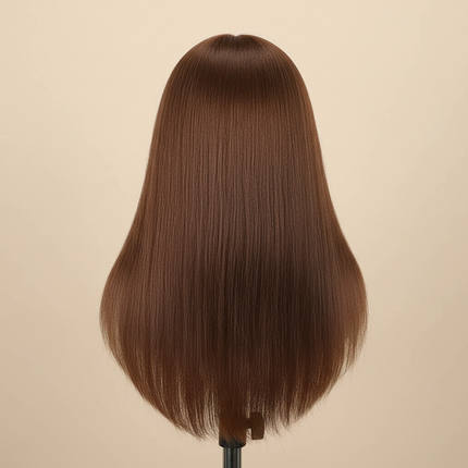 100% Real Human Hair Mannequin Head 22” Cosmetology Doll Head to Practice Hairstyles Manikin Head And Individual Tripod Stand - gallery 1