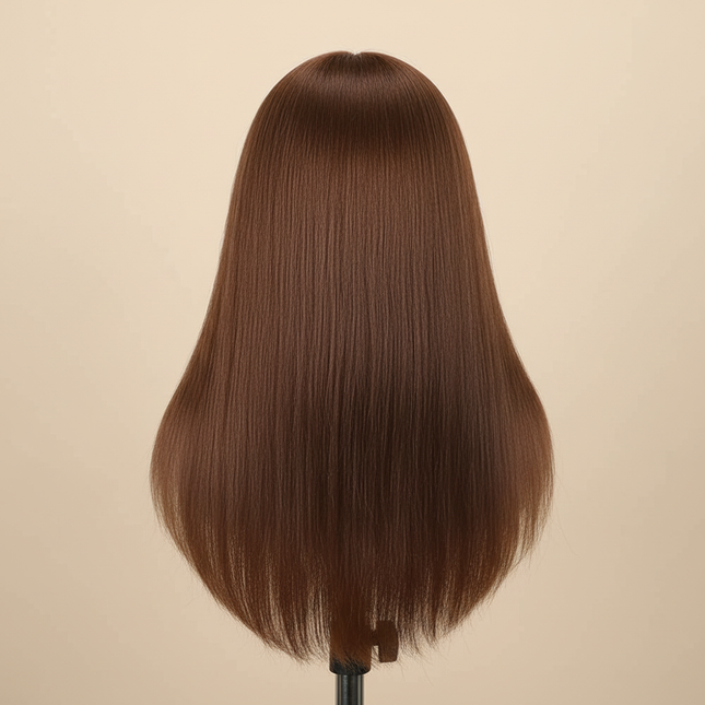 100% Real Human Hair Mannequin Head 22” Cosmetology Doll Head to Practice Hairstyles Manikin Head And Individual Tripod Stand - gallery 1