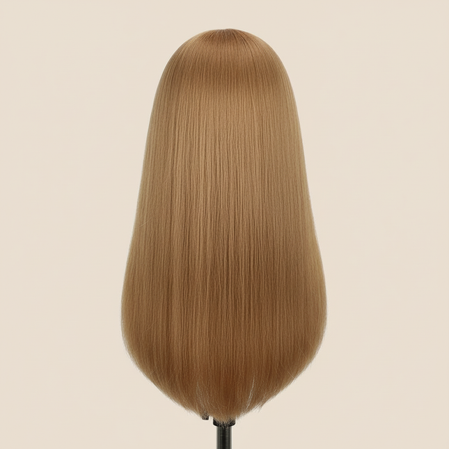 100% Real Human Hair Mannequin Head 22” Cosmetology Doll Head to Practice Hairstyles Manikin Head And Individual Tripod Stand - gallery 1