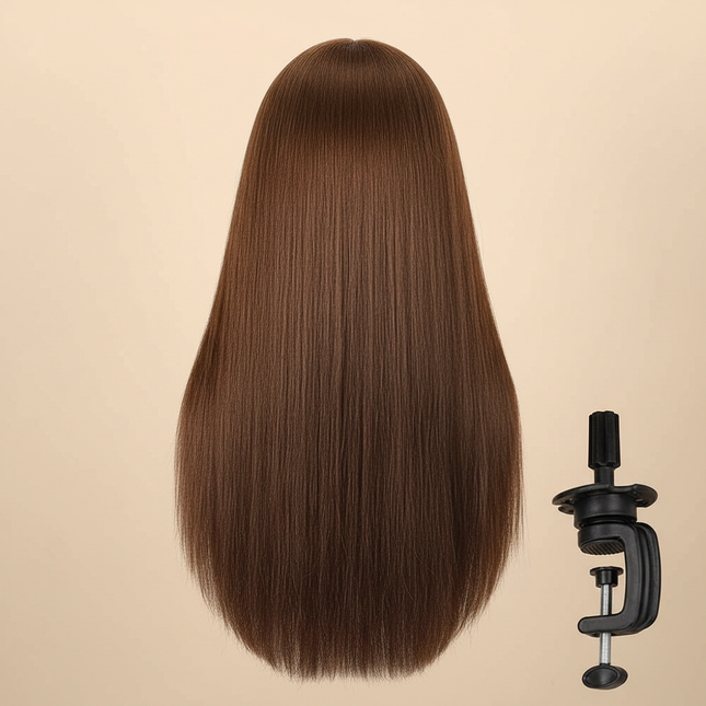 100% Real Human Hair Doll Head For Hairstyle Professional Training Head Kit Mannequin Head Styling To Practice Hot Curl Iron St - gallery 1