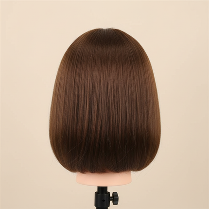 Professional Styling Head Mannequin Hairdresser Human Hair Mix Synthetic Hair Doll Head To Practice Hairstyles Wig Stand Tripod - gallery 1