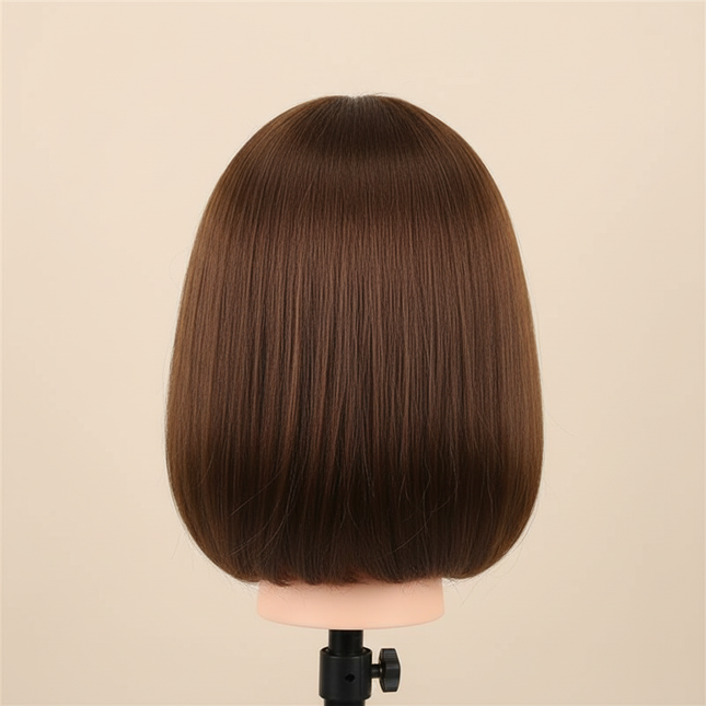 Professional Styling Head Mannequin Hairdresser Human Hair Mix Synthetic Hair Doll Head To Practice Hairstyles Wig Stand Tripod - gallery 1